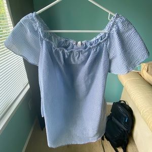 Striped Off The Shoulder Top